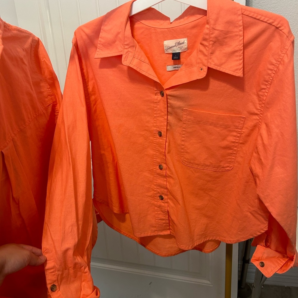Orange Button-Up Shirt